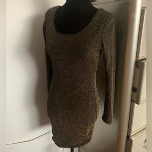 Gold and Black Bodycon dress
